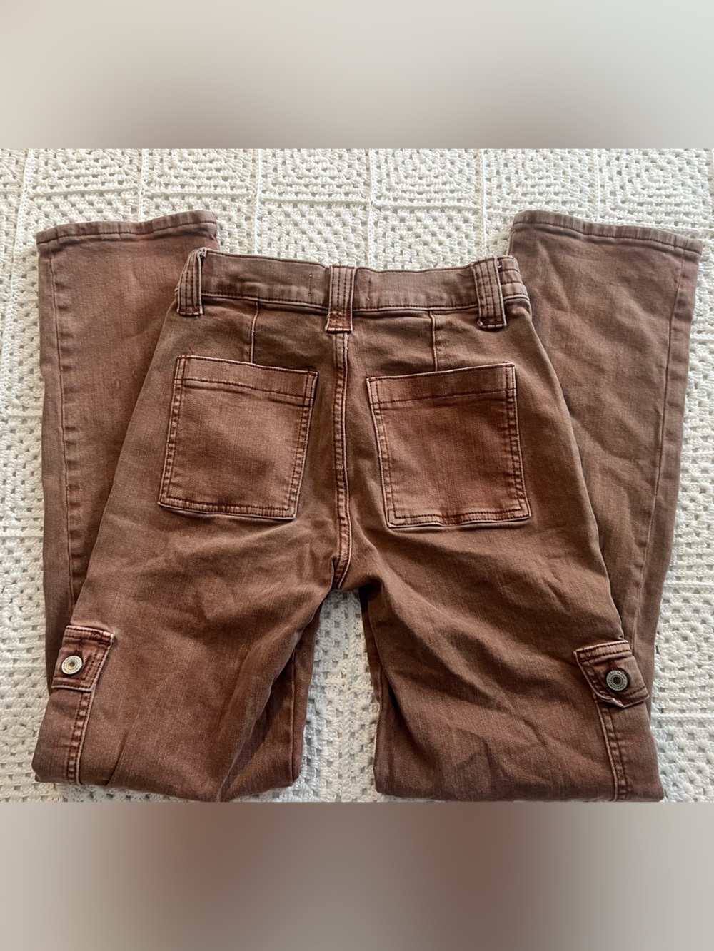 Vervet Los Angeles Brown Cargo Jeans Sz 27 - Picture 7 of 7